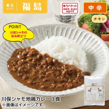 川俣シャモ地鶏カレー3食