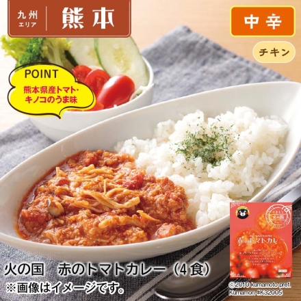 火の国 赤のトマトカレー4食