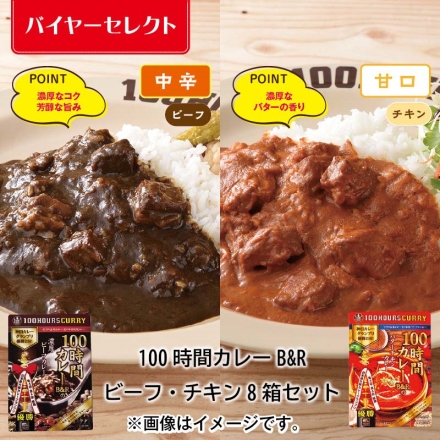 100時間カレーＢ＆Ｒ ビーフ・チキン8食