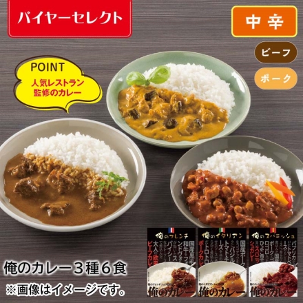 「 俺のカレー 」3種6食