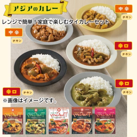 レンジで簡単！家庭で楽しむタイカレーセット 5食