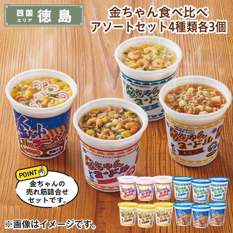金ちゃん食べ比べアソートセット4種類各3個 送料込み