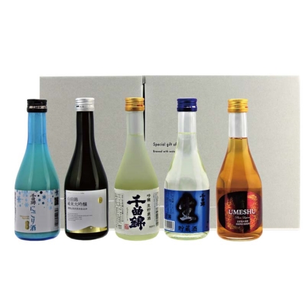 お歳暮のし付き 千曲錦飲み比べ300ｍｌ5本セット