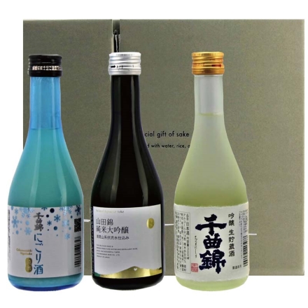 お歳暮のし付き 千曲錦飲み比べ300ml 3本セット