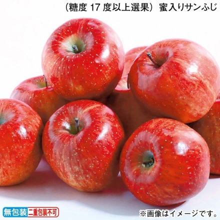 お歳暮のし付き （糖度17度以上選果）蜜入りサンふじ 4kg（9～13個）