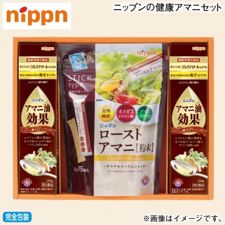 お歳暮のし付き ニップンの健康アマニセット アマニ油効果186g×2、ローストアマニ粉末5g×15