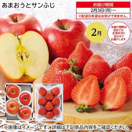 あまおうとサンふじ あまおう250g、サンふじ1kg