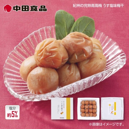中田食品 紀州の完熟南高梅 うす塩味梅干 4箱