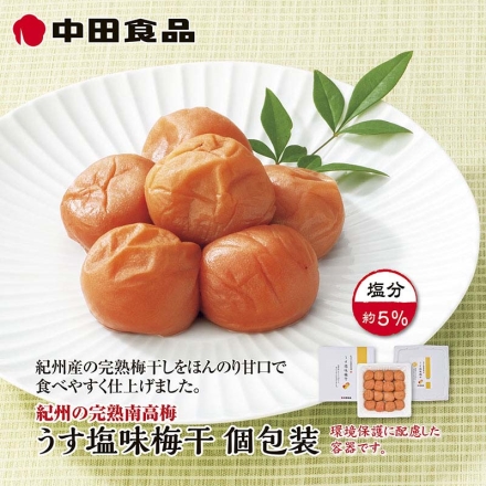 中田食品 うす塩味梅干 個包装 １７ｇ×１８個