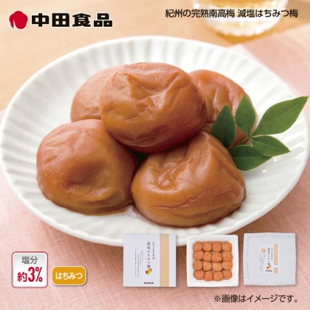 中田食品 紀州の完熟南高梅 減塩はちみつ梅 4箱
