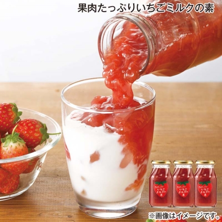 果肉たっぷりいちごミルクの素 320g×3