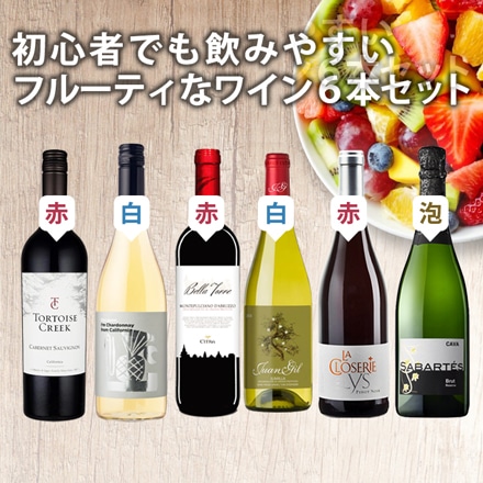 ワイン入門セット 絶対ワインが好きになる! 飲みやすくフルーティな味わいの6本セット 赤ワイン 白ワイン スパークリングワイン 米 伊 西 仏