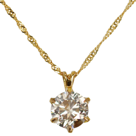 純金0.7ctダイヤモンド ペンダント 約42cm