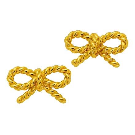 K18リボンピアス