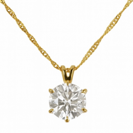 純金0.5ctダイヤモンドペンダント 約42cm