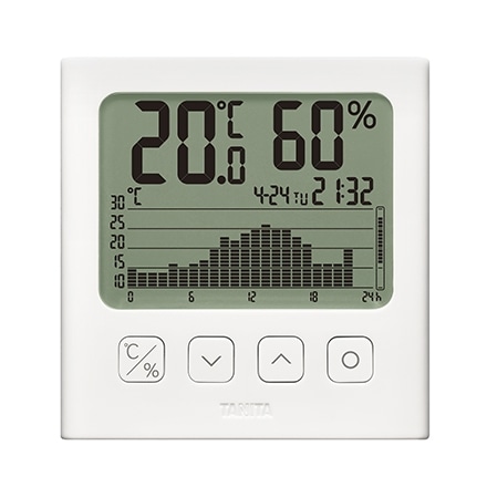タニタ デジタルグラフ付温湿度計 TT-580-WH