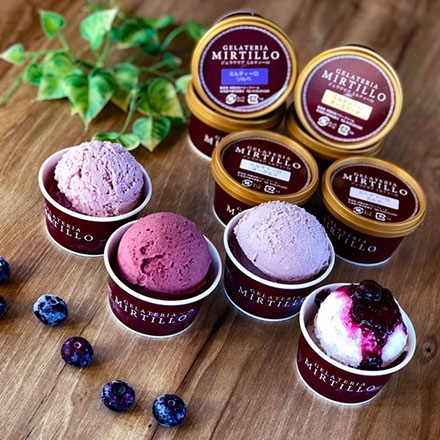 ジェラテリア ミルティーロ 北海道 自社栽培オーガニックブルーベリーのジェラート12個セット 永久不滅ポイント Ucポイント交換の Storee Saison ストーリー セゾン