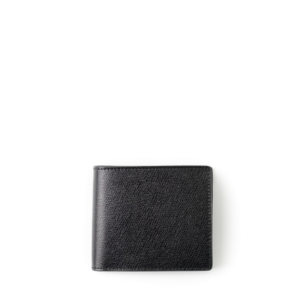 KUBERA9981 二つ折り財布（レーデルオガワ社 アニリン染めコードバン 型押し × ブラック）