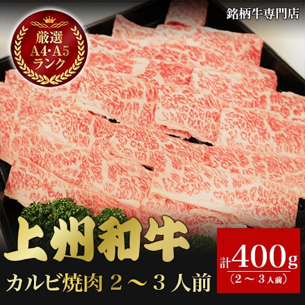 上州和牛 カルビ焼肉 400g 2～3人前