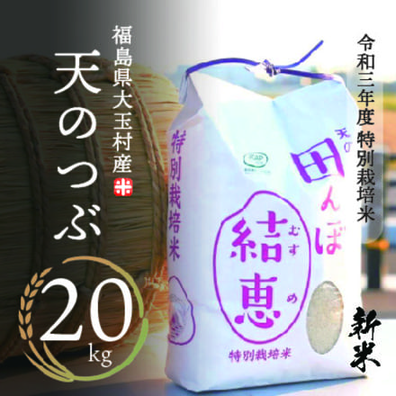 天のつぶ 特別栽培米 精米 20kg 令和3年産