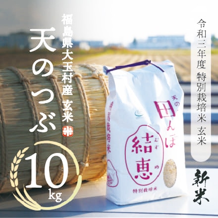 天のつぶ 特別栽培米 玄米 10kg 令和3年産