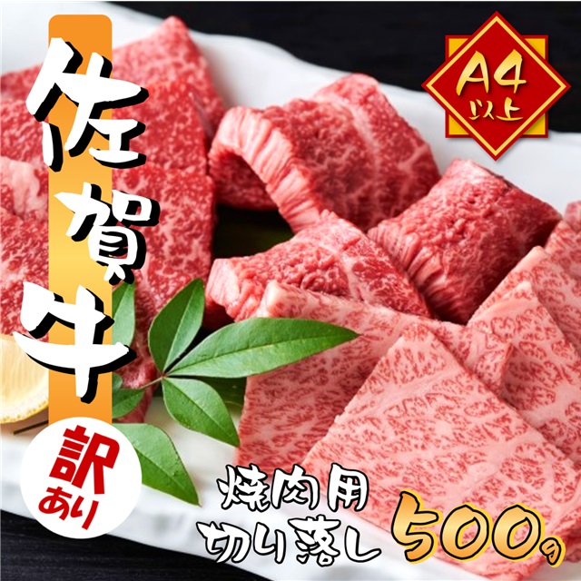 訳あり 艶さし 佐賀牛 A4～A5 焼肉 切り落とし 500g