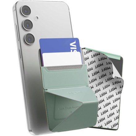 MOFT 干渉防止シート 内蔵 X スマートフォンスタンド 粘着タイプ スモークターコイズ