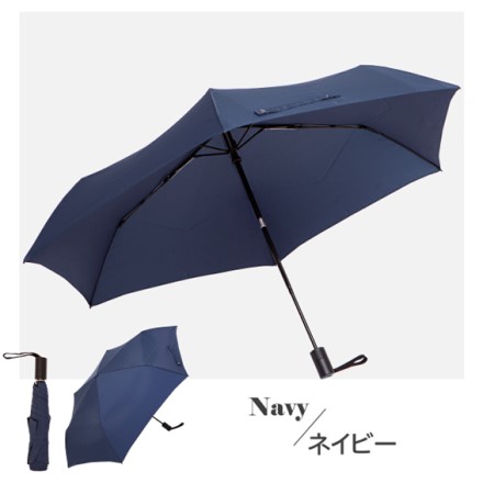 サッとたためる形状安定 超軽量 自動開閉雨傘 ネイビー