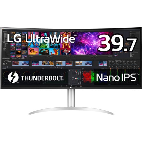 LG 曲面型ウルトラワイドモニター [ 39.7型 5120×2160 21:9 Nano IPS Thunderbolt 4 Live Color  Low Blue Light ] 40WP95C-W