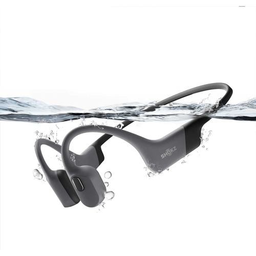 ショックス ワイヤレス 骨伝導イヤホン IP68 最大9時間 専用充電ケーブル OpenSwim Pro SKZ-EP-000028 グレー系