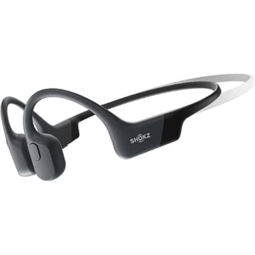 ショックス ワイヤレス 骨伝導イヤホン IP67 最大8時間 USB-C OpenRun Mini SKZ-EP-000038 ブラック系