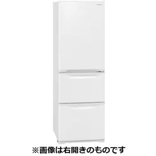 パナソニック NR-C374CL-W 3ドア冷蔵庫 (365L・左開き) グレイスホワイト