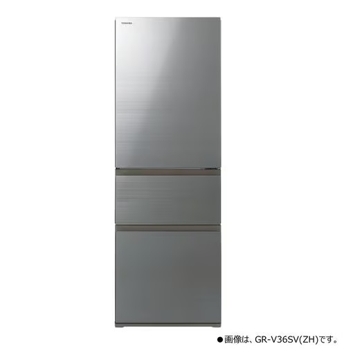 東芝 GR-V36SVL(ZH) 3ドア冷蔵庫 (356L・左開き) アッシュグレージュ