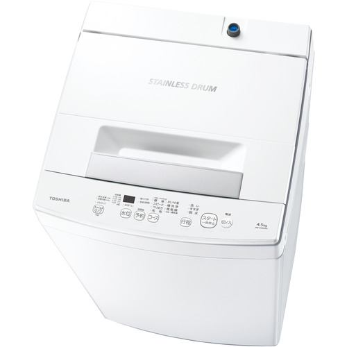 東芝　全自動洗濯機 洗濯4．5kg 送風乾燥付き AW-45M9-W ピュアホワイト