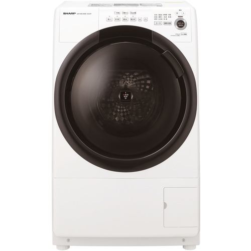 シャープ ドラム式 洗濯乾燥機 洗濯 7.0kg 乾燥 3.5kg ヒーター乾燥 左開き ホワイト系 ES-S7F-WL