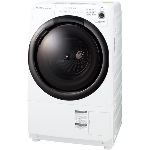 シャープ　ドラム式洗濯乾燥機 ホワイト系 洗濯7．0kg　乾燥3．5kg　ヒーター乾燥　右開き ES-S7F-WR