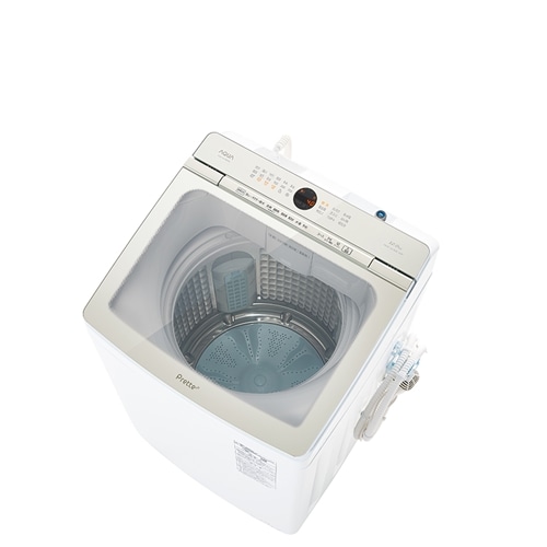 アクア 全自動洗濯機 洗濯12kg prette AQW-VA12M-W ホワイト