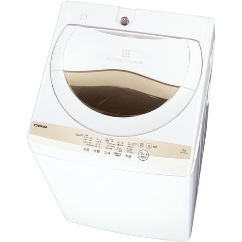 東芝 全自動洗濯機 洗濯5kg AW-5GA1-W グランホワイト
