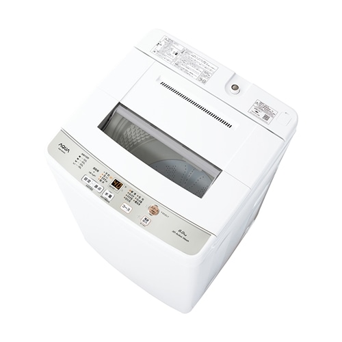 アクア 全自動洗濯機 洗濯6.0kg AQW-S6M-W ホワイト