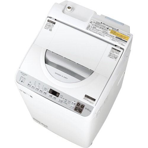 シャープ 縦型洗濯乾燥機 洗濯5.5Kg・乾燥3.5Kg ステンレス穴なし槽 ES-TX5F-S シルバー系