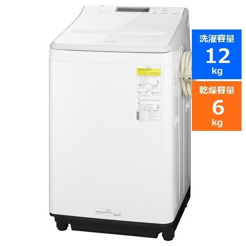 パナソニック 縦型洗濯乾燥機 洗濯12kg 乾燥6kg NA-FW12V1-W ホワイト