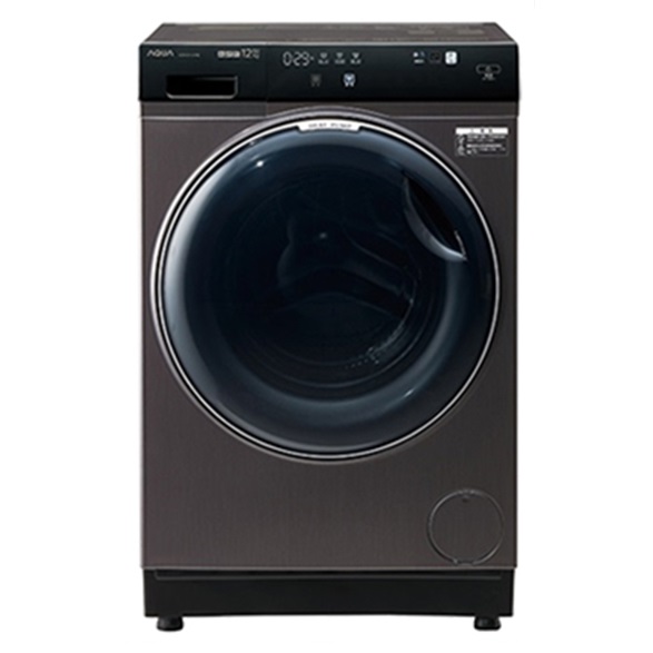 AQUA AQW-DX12P(LK) ドラム式洗濯乾燥機 まっ直ぐドラム2.0 12kg／6kg シルキーブラック