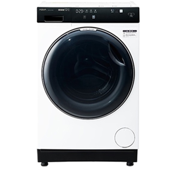 AQUA AQW-DX12P(LW) ドラム式洗濯乾燥機 まっ直ぐドラム2.0 12kg／6kg ホワイト