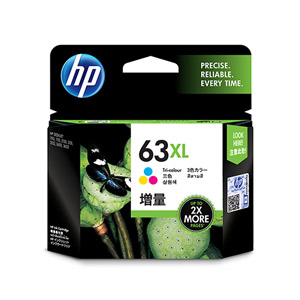 HP 純正インクカートリッジ 増量タイプ F6U63AA HP63XL 3色カラー