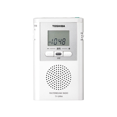 東芝 デジタルチューナー AM FM ラジオ ホワイト TY-SPR4-W