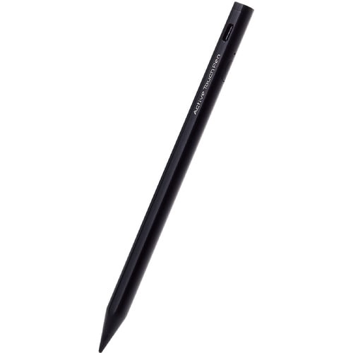 エレコム iPad用充電式アクティブタッチペン スタイラスペン 極細 ペン先 2mm マグネット付 ブラック P-TPACSTAP02BK