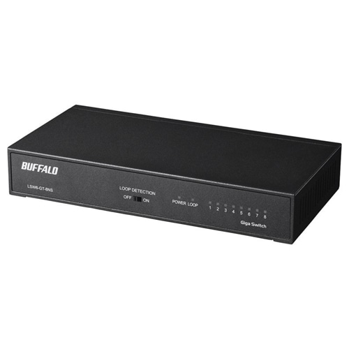 BUFFALO スイッチングハブ Gigabitイーサネット1000BASE-T対応 8ポート LSW6-GT-8NS BK ブラック