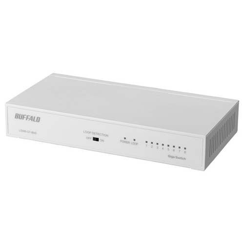 BUFFALO スイッチングハブ Gigabitイーサネット1000BASE-T対応 8ポート LSW6-GT-8NS WH ホワイト