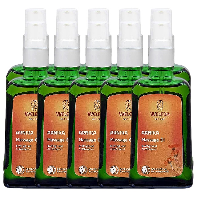 ヴェレダ アルニカ マッサージオイル100ml x 10海外仕様パッケージ(ポンプ付）