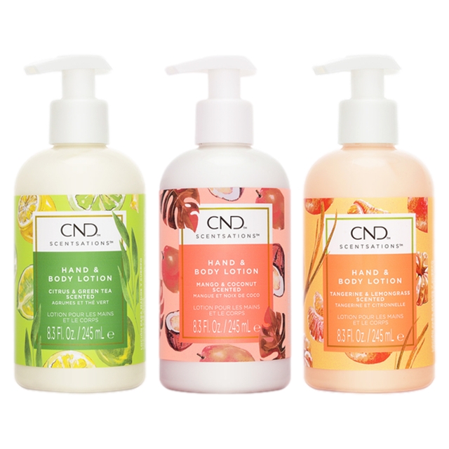 クリエイティブネイルデザイン（CND) センセーション ハンド＆ボディローション 3種セット245mlx3シトラスGT+マンゴC+タンジェリンLG